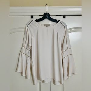 Anne Taylor Loft Blouse w/ Small Cutouts - XS but can fit a Small - Off White